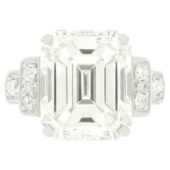 Art Deco Solitär-Ring mit 7,60 Karat Diamant, ca. 1920er Jahre