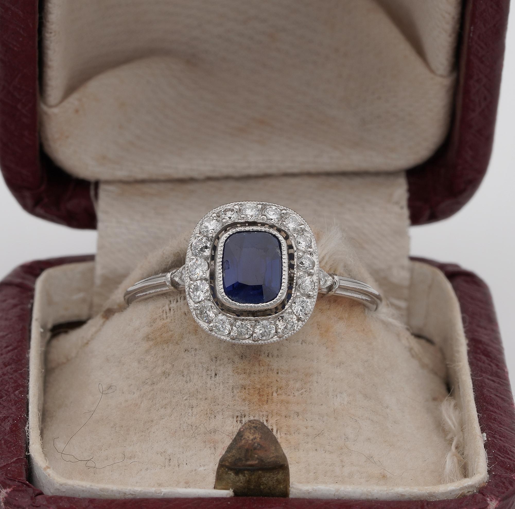 Art Deco Appeal

Authentic Art Deco engagement rings are currently the most asked for and desired period rings
This absolutely exquisite example is the epitome epitome of Art Deco desirable design for today lifestyle - and into the future
Superbly
