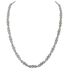 Art Deco 7.90 Carat Diamond Rare Necklace