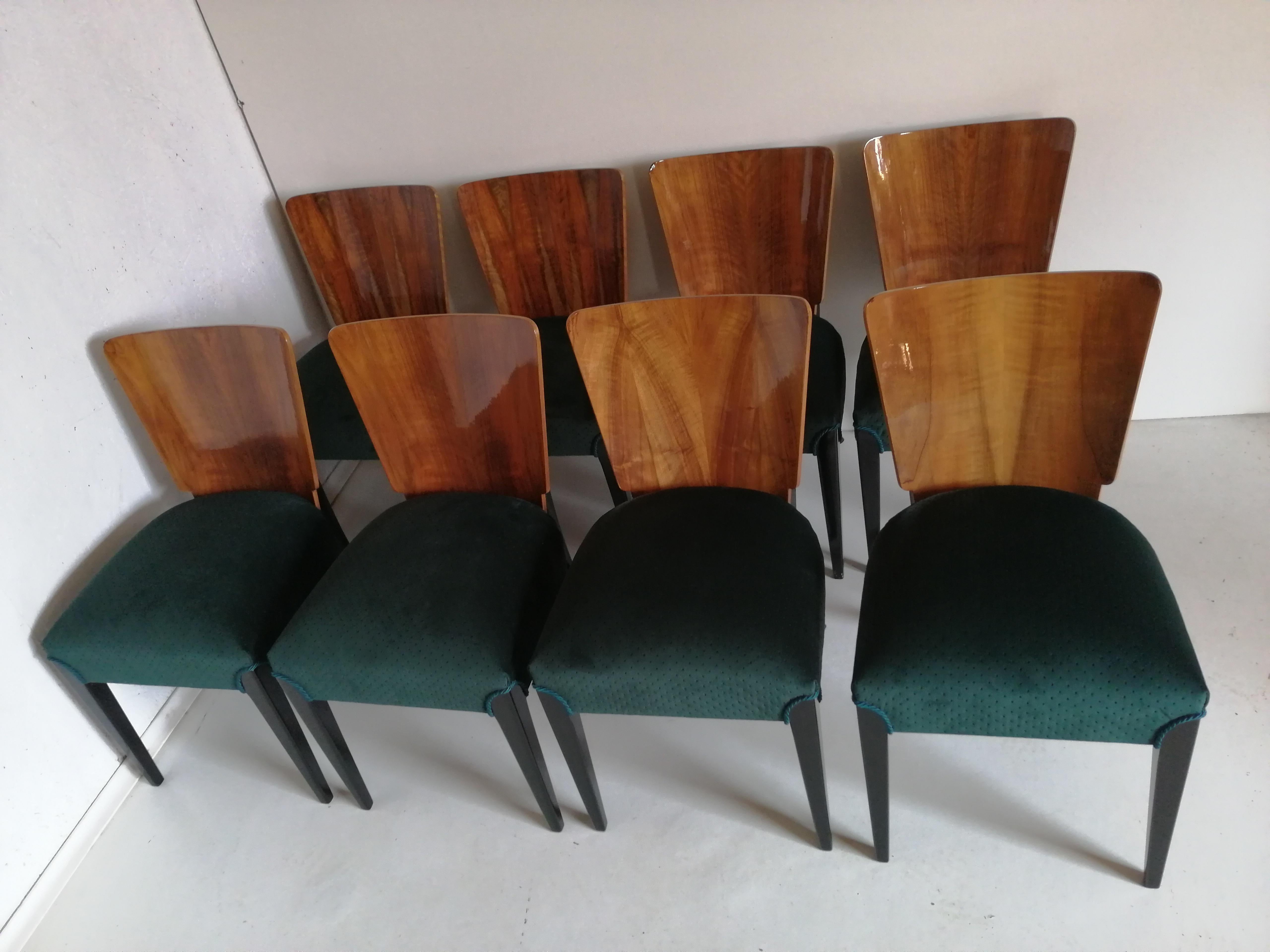 Art Deco 8 chairs by J. Halabala from 1940 we present the chairs by J. Halabala from 1940s a Czech designer ranked among the most outstanding creators of the modern period. The peak of his career fell on the 1930s and 1940s when he worked for a