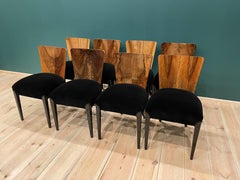 Art Deco 8 Chairs J. Halabala .