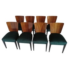 Art Deco 8 Chairs J. Halabala from 1940