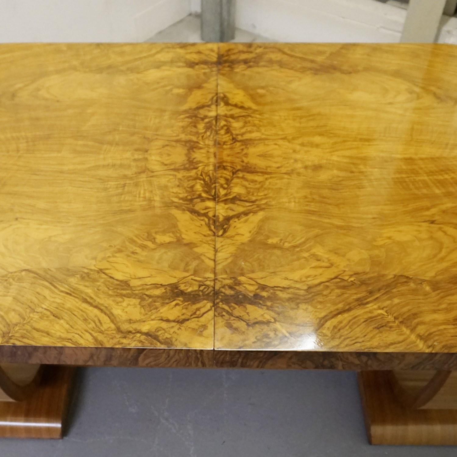 Art Deco 8-Seat Extendable Dining Suite Attributed to Heal's of London 4