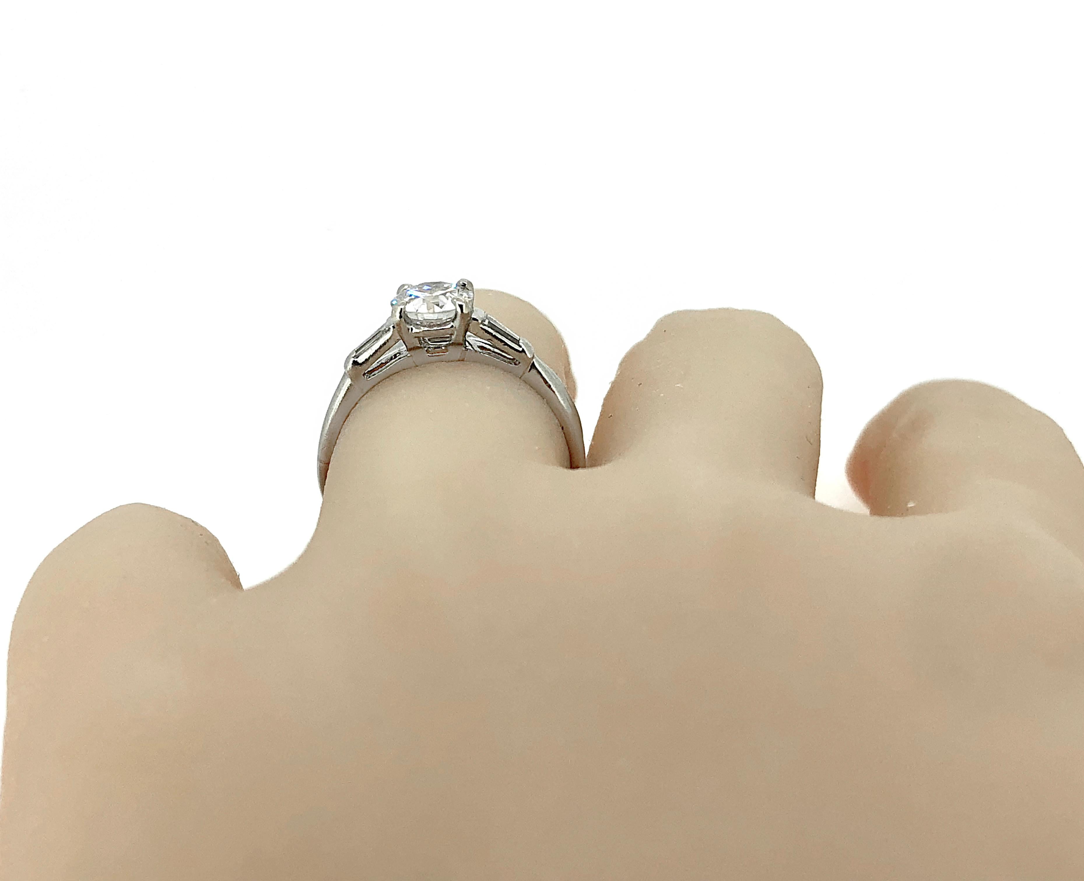 Art Deco .80 Carat Diamond Antique Wedding Set C.D. Peacock Platinum For Sale 1