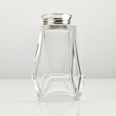 Art Deco 800 Silver & Cut Crystal Sugar Shaker by K.F. Kappler