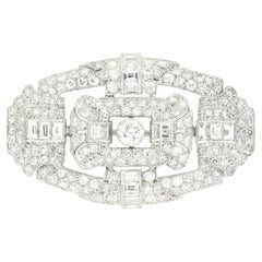 Art Deco 8.00ct Diamond Brooch, c.1920s