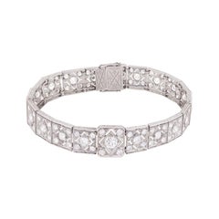 Art Deco 8.20 Carat Diamond Bracelet, circa 1920s