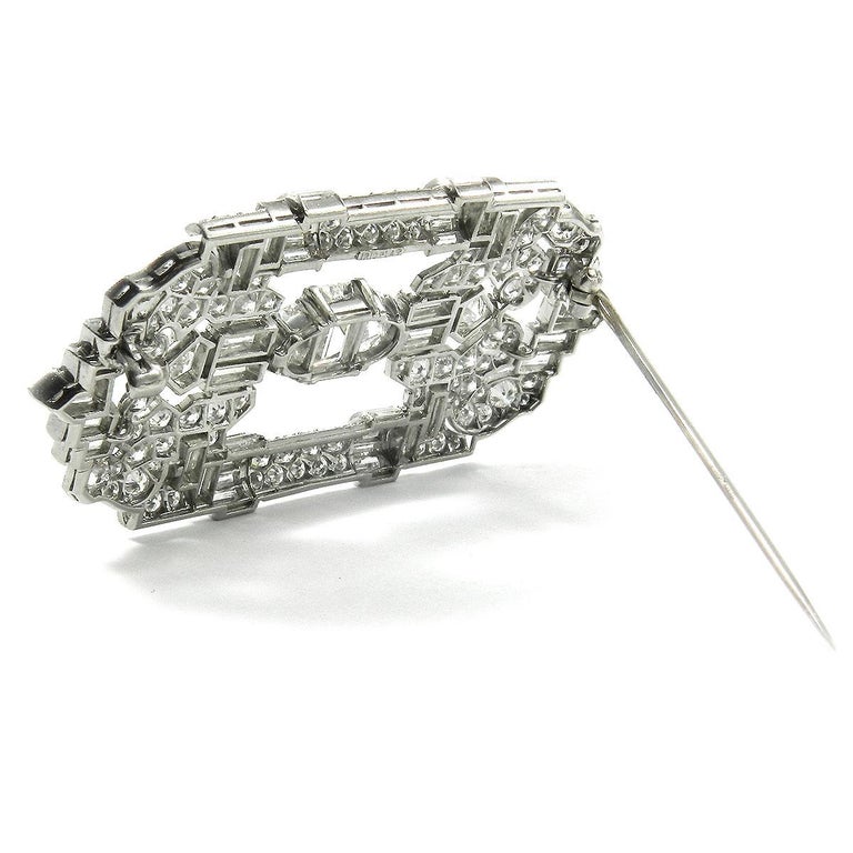 Art Deco 8.43 Carat Diamond and Platinum Brooch, circa 1920 For Sale at ...