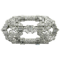 Art Deco 8.43 Carat Diamond and Platinum Brooch, circa 1920 Art Deco 8.43 Carat Diamond and Platinum Brooch, circa 1920