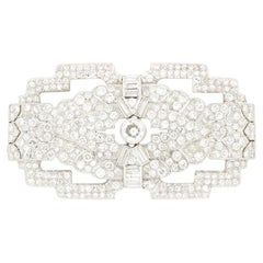 Art Deco 8.50ct Diamond Brooch, c.1920s