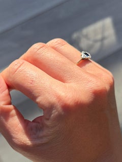 Art Deco 9 Carat Gold and Platinum Sapphire and Diamond Panel Ring