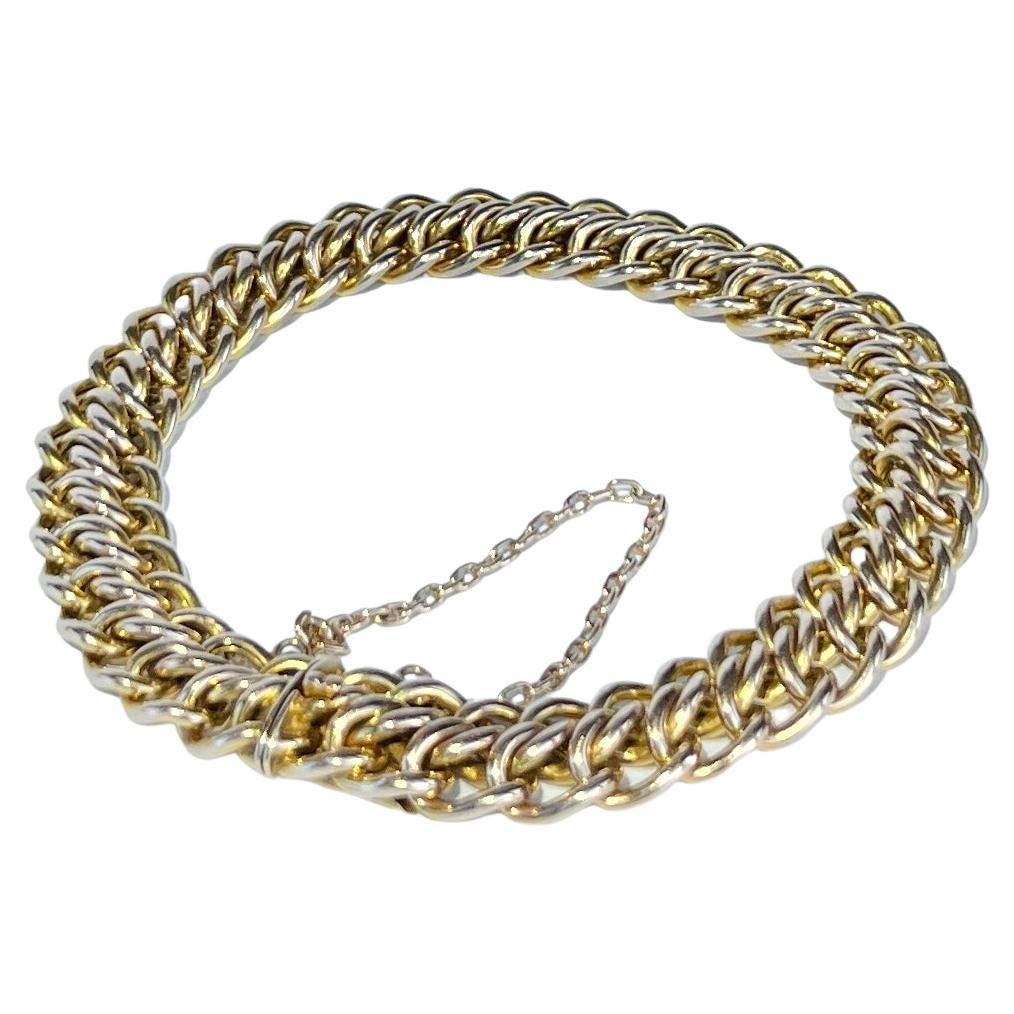 Art Deco 9 Carat Gold Chain Bracelet For Sale