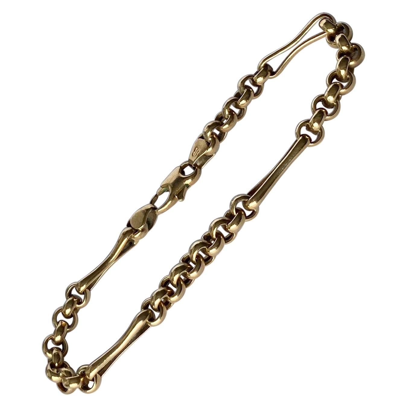 Art Deco 9 Carat Gold Fancy Chain Bracelet