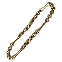 Vintage Art Deco 9 Carat Gold Fancy Chain Bracelet