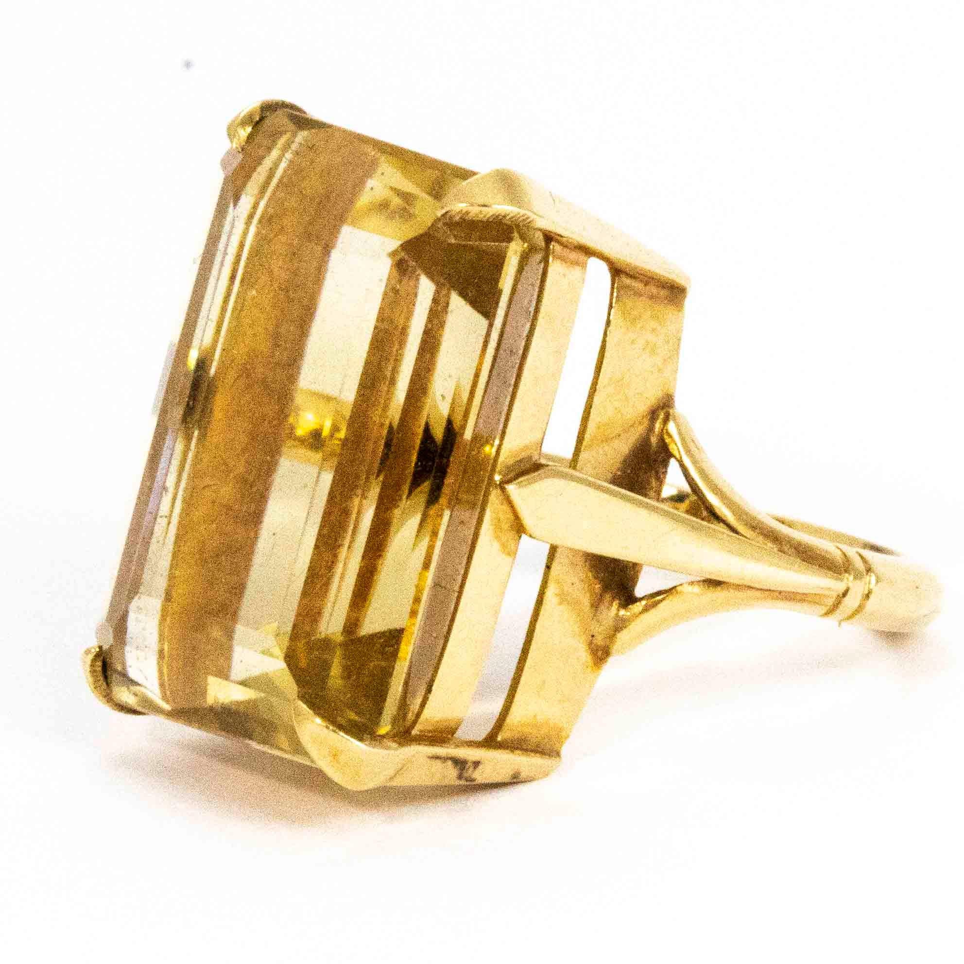 large citrine ring