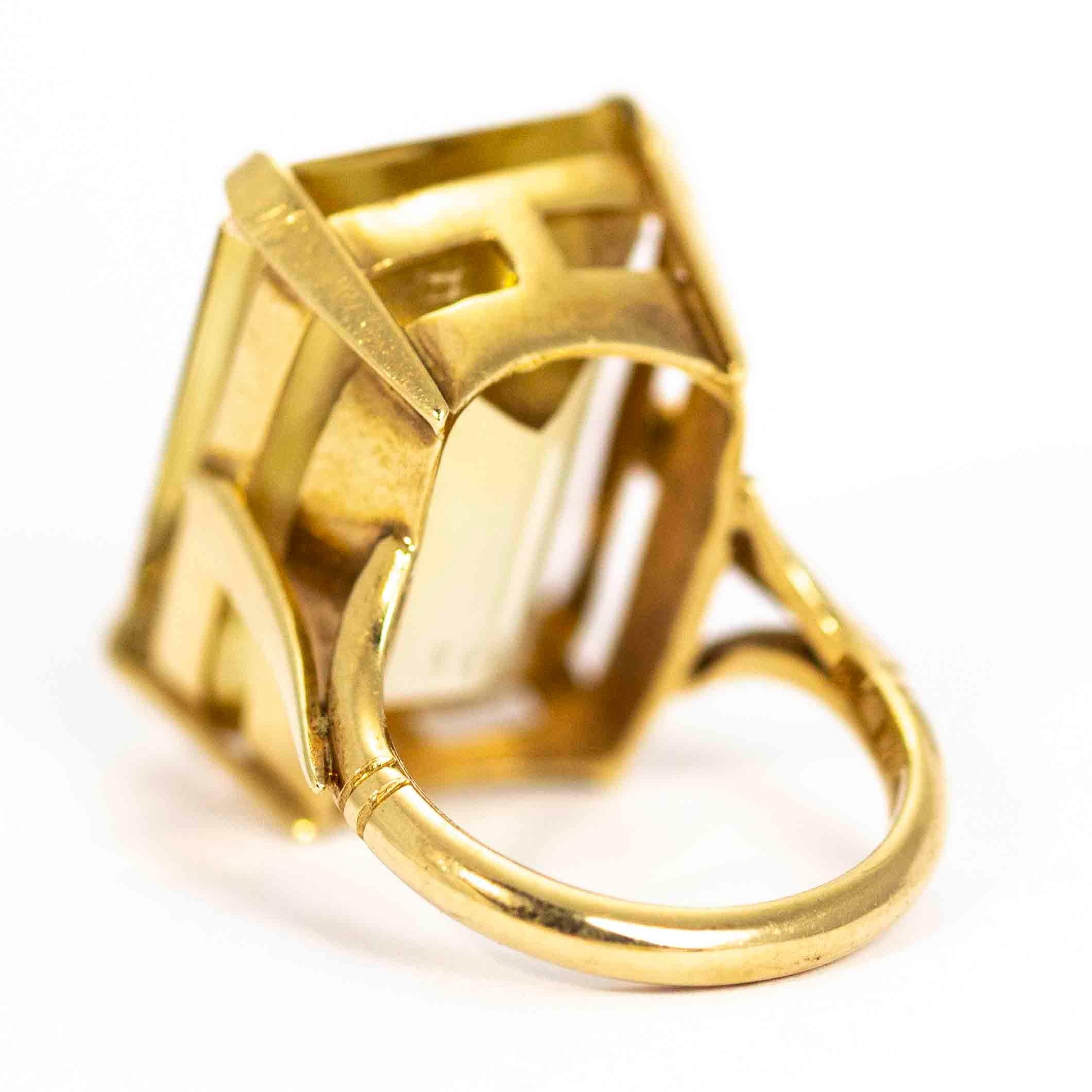 big citrine ring