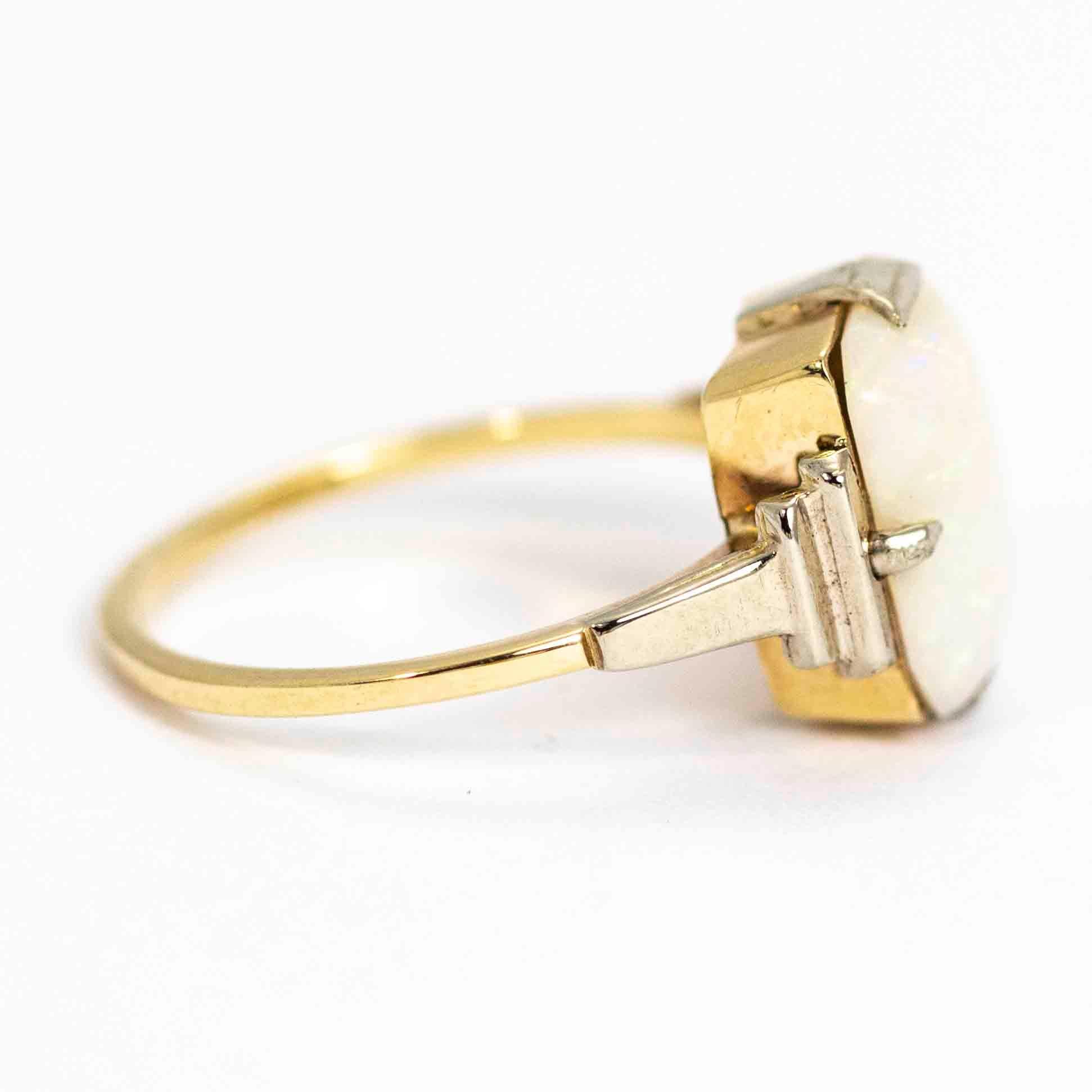 Art Deco 9 Carat Gold Opal Ring 1