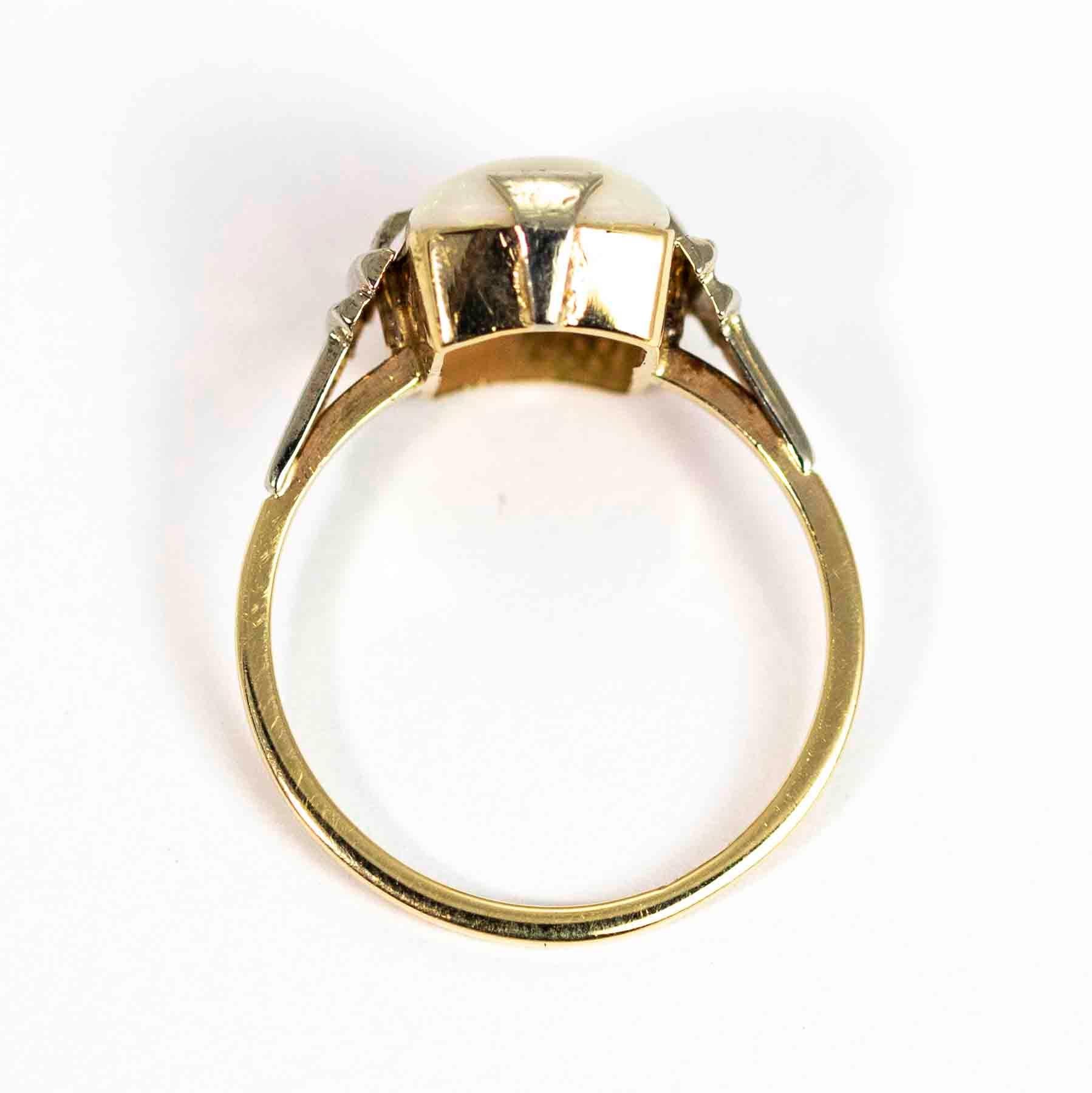 Art Deco 9 Carat Gold Opal Ring 3