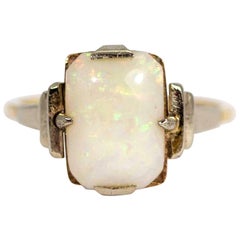 Antique Art Deco 9 Carat Gold Opal Ring