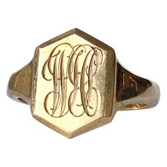 Antique Art Deco 9 Carat Gold Signet Ring