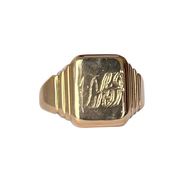 Art Deco 9 Carat Gold Signet Ring