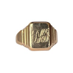 Art Deco 9 Carat Gold Signet Ring