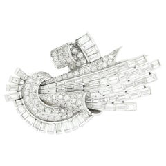 Art Deco 9.00ct Diamond Spray Brooch, c.1920s
