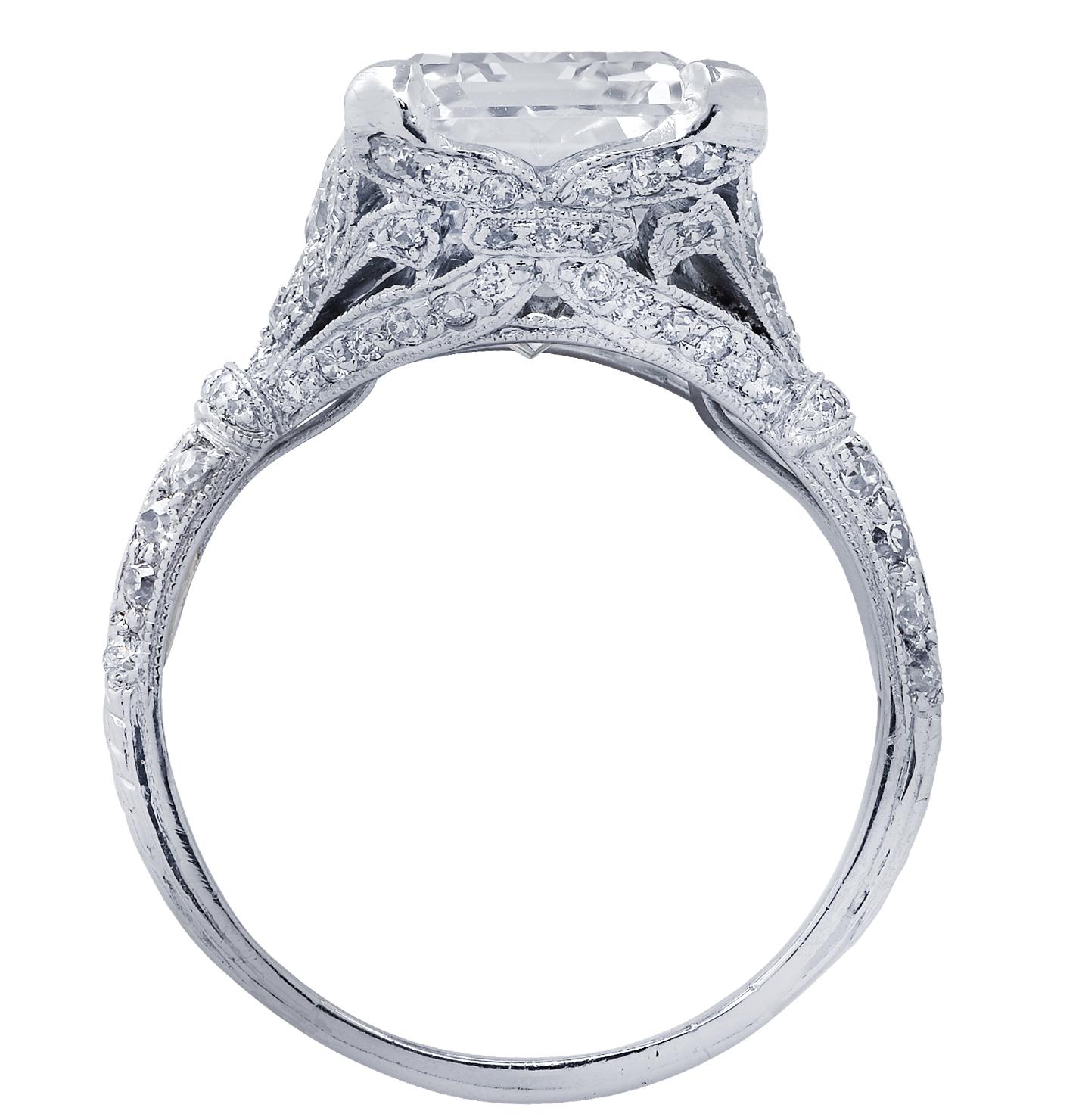 art deco emerald cut ring