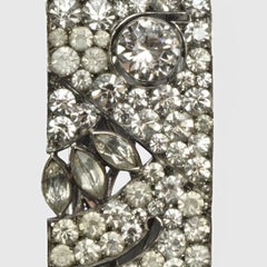 Knoll & Pregizer Art Deco 935 Silver and Paste Lapel Clip circa 1930s