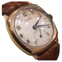 Art-Deco 9K Gold Manual Mens' Watch by ROTARY, Super-Sports, Non Magnetic.