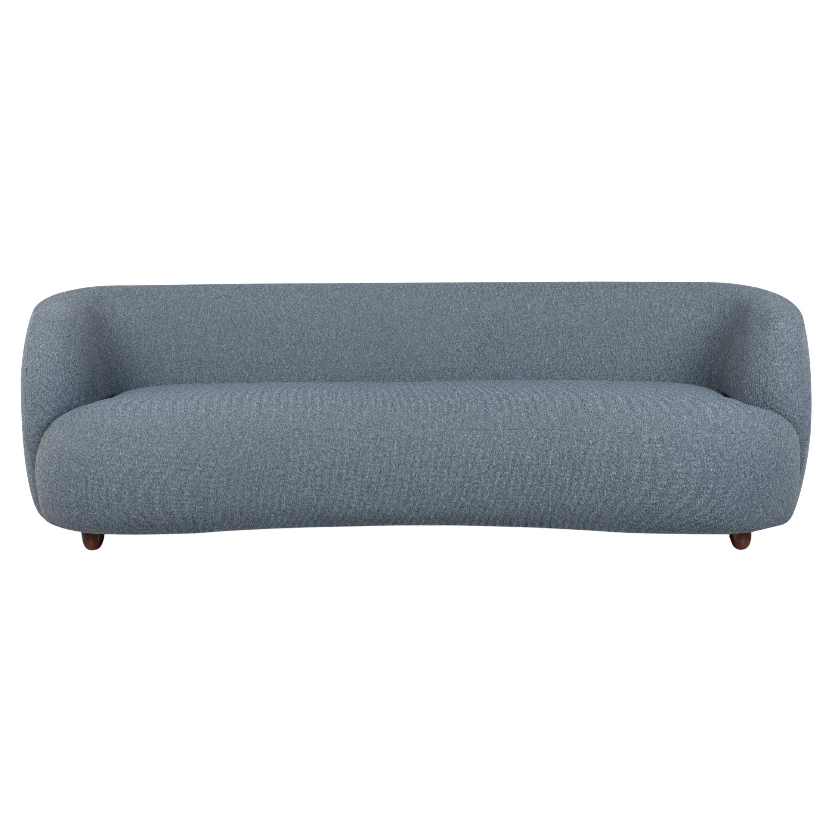 Art déco Art Deco Abito Sofa, Beeche, Dark Teal Woven Fabric, Handmade Portugal Greenapple en vente