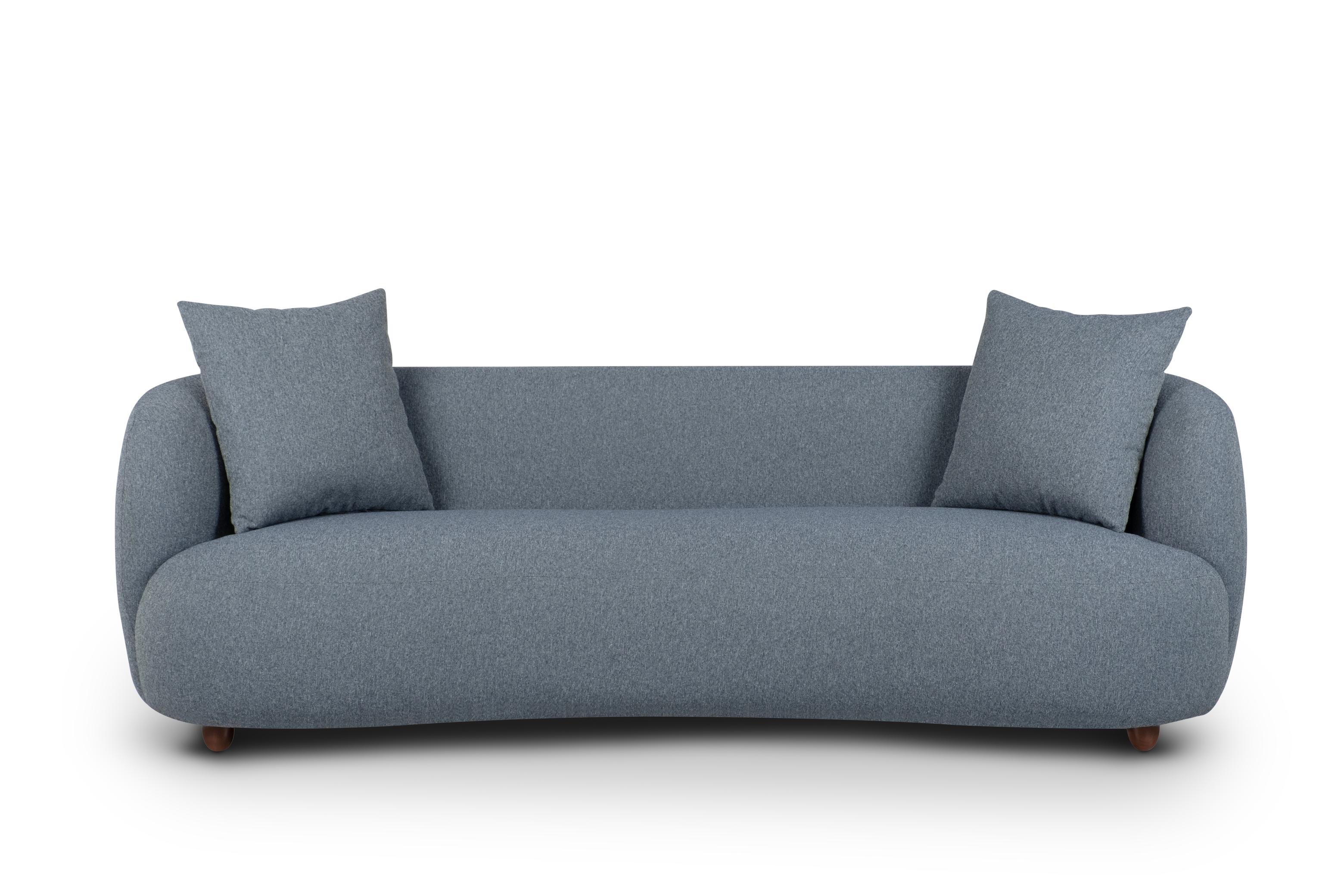 Portugais Art Deco Abito Sofa, Beeche, Dark Teal Woven Fabric, Handmade Portugal Greenapple en vente