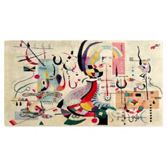 Tapis abstrait Art déco d'après Kandinsky