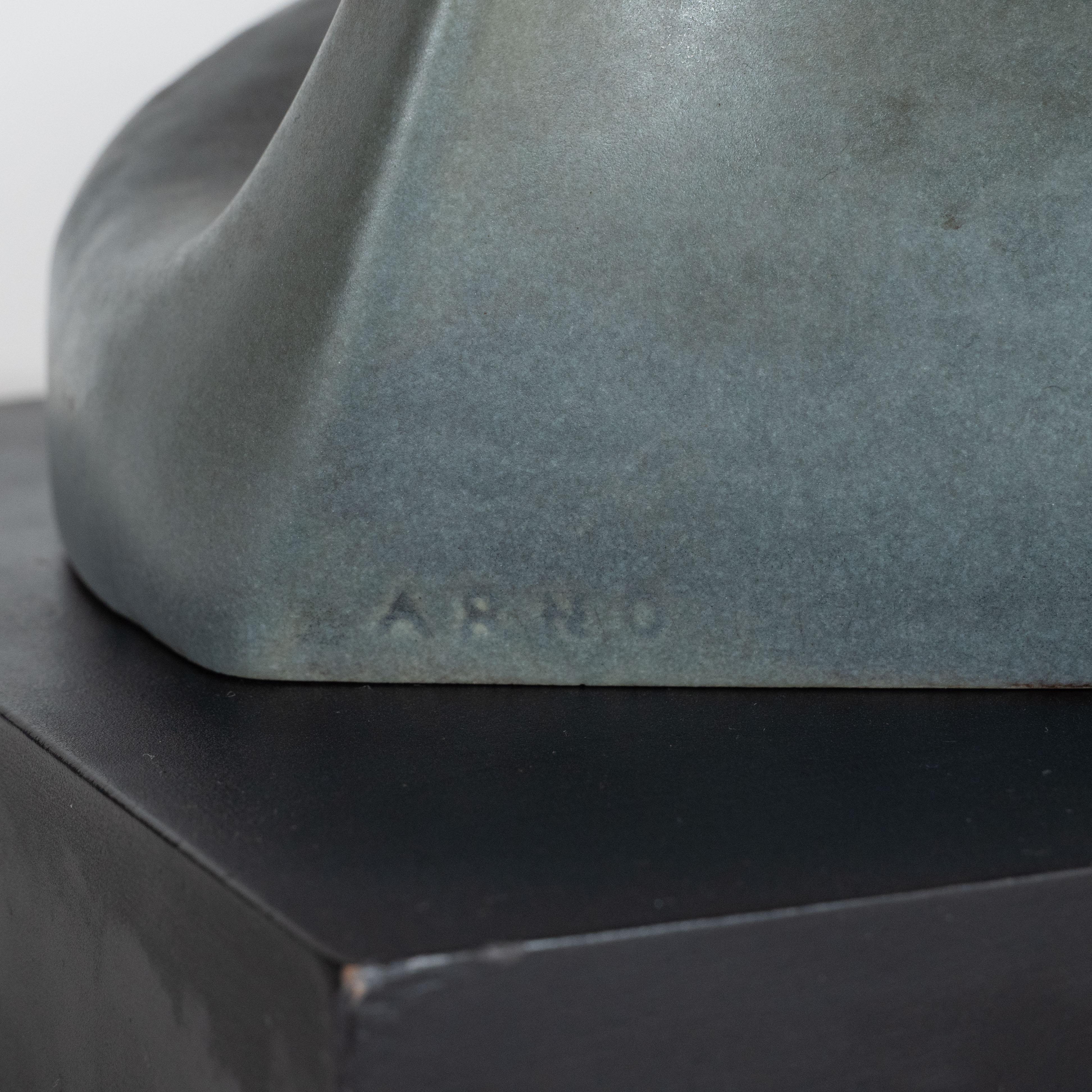 Art Deco Abstracted Ceramic Mermaid Sculpture by Arno Scheiding 1