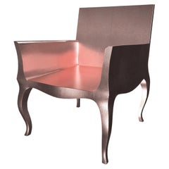 Art Deco Accent Chair Fine Hammered in Copper by Paul Mathieu