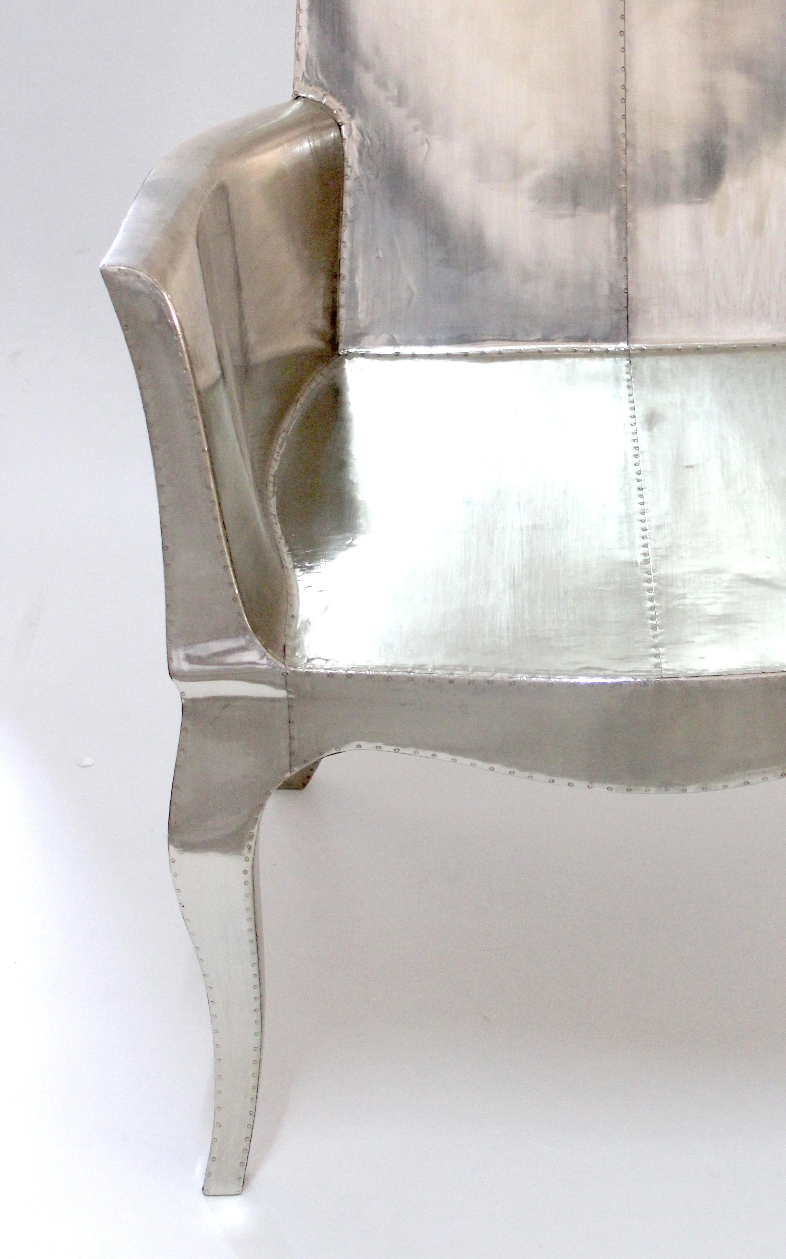 Art-Déco-Akzentstuhl aus glatter weißer Bronze von Paul Mathieu für S. Odegard (21. Jahrhundert und zeitgenössisch) im Angebot