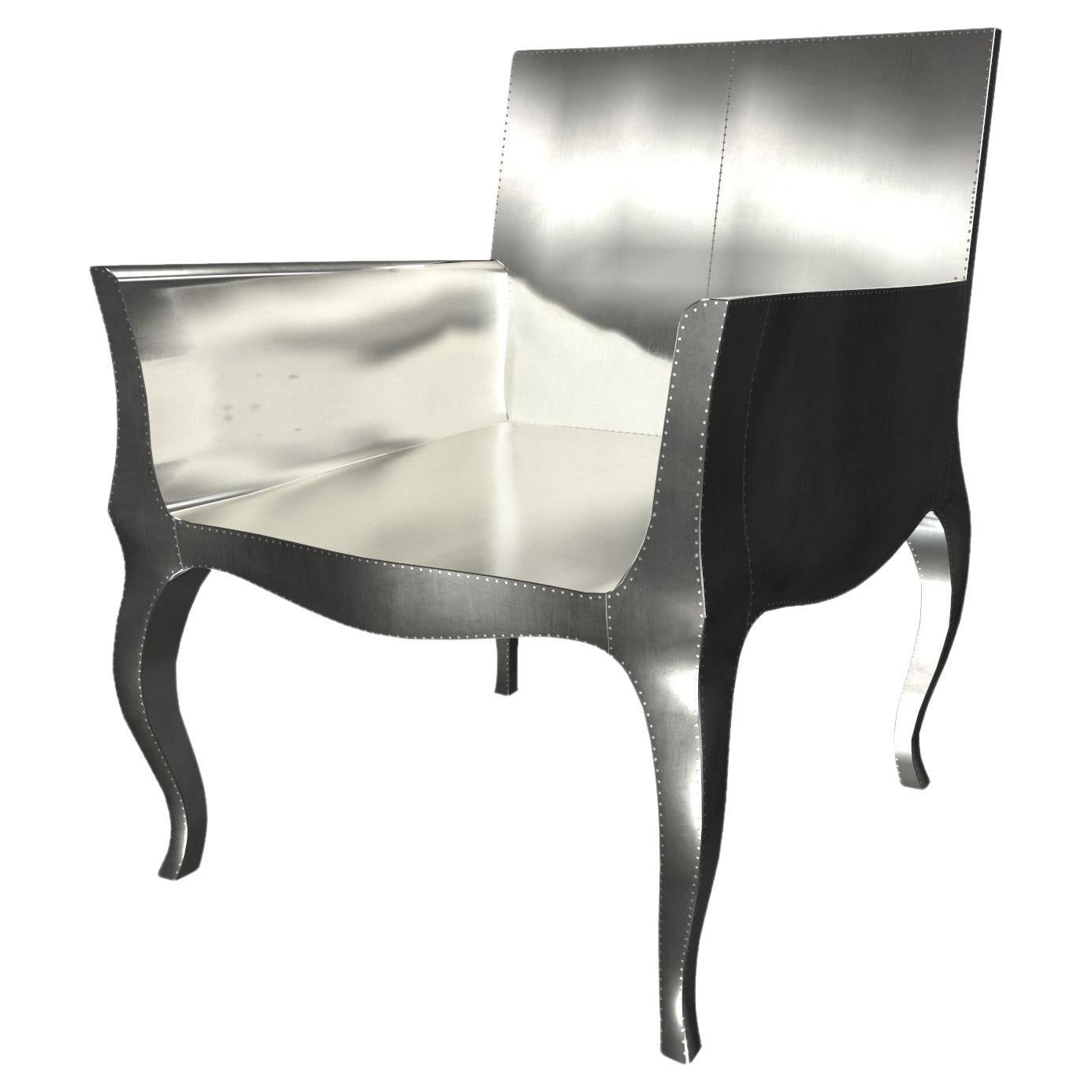 Art-Déco-Akzentstuhl aus glatter weißer Bronze von Paul Mathieu für S. Odegard im Angebot 1