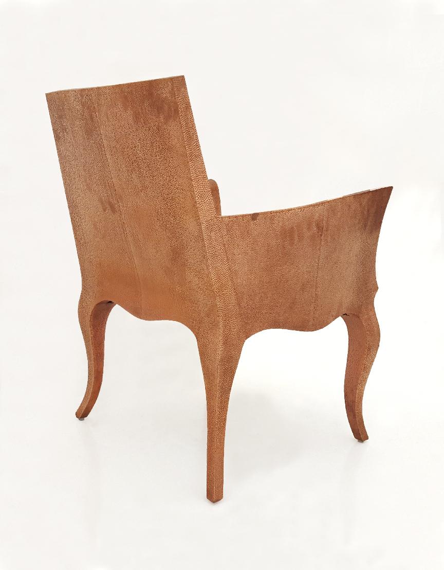 Contemporary Art Deco Accent Chair Mid Hammered in Copper by Paul Mathieu For Sale