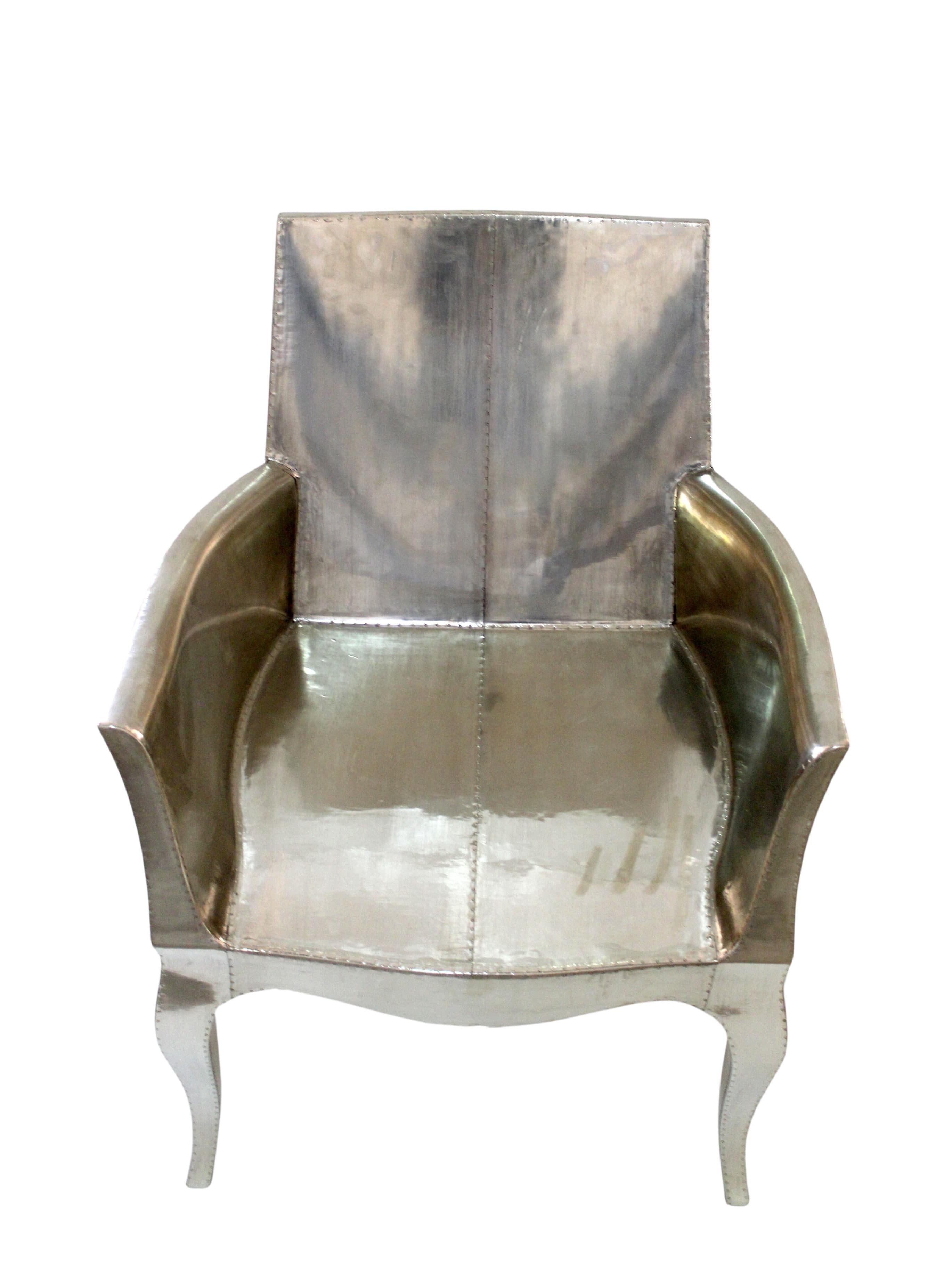 Bronzed Art Deco Accent Chair Pair Designed by Paul Mathieu for Stephanie Odegard For Sale