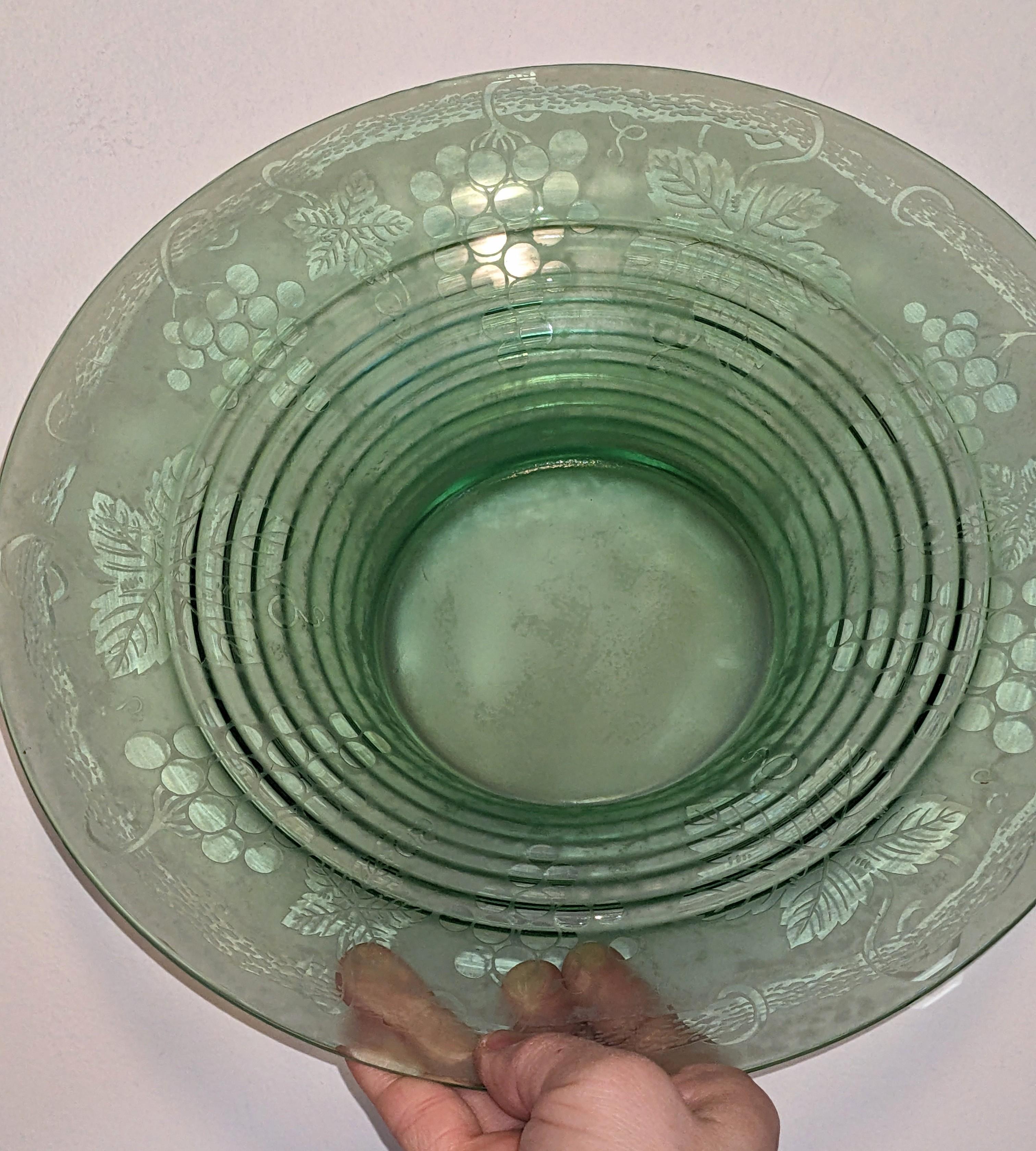 Art Deco Acid Etched French Bowl For Sale 1
