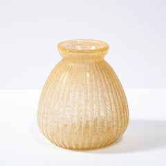 Art Deco Acid Etched Smoked Citrine Vase Spherical Signed by Daum Nancy France
