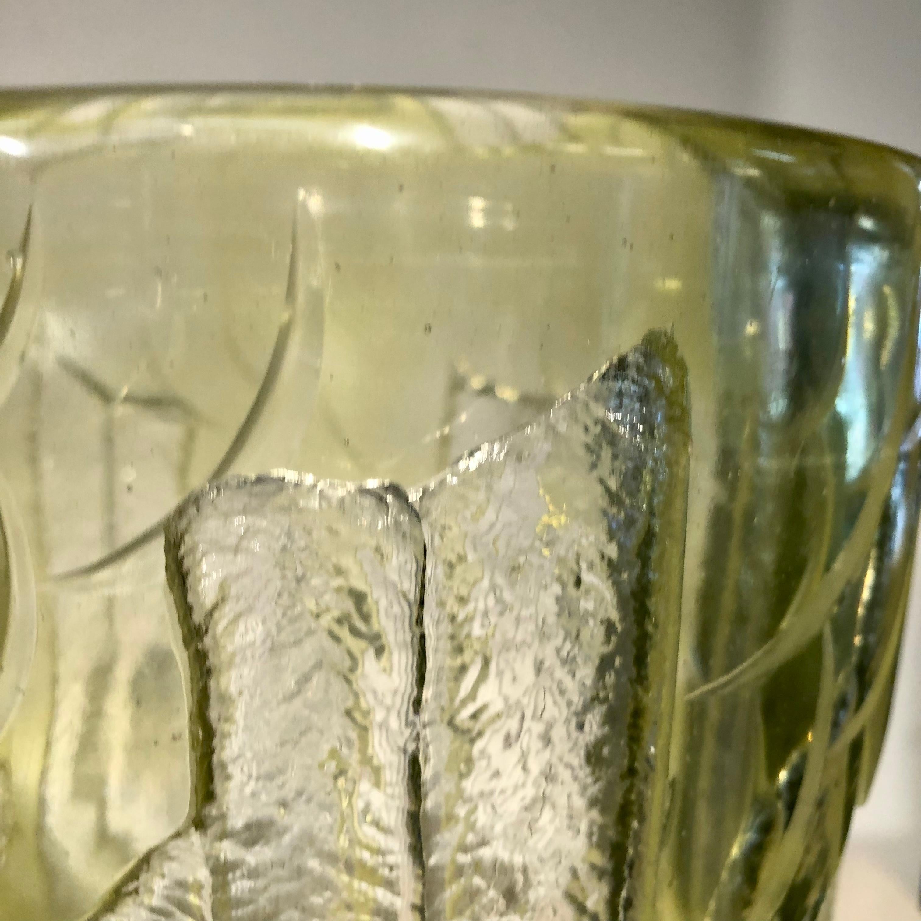 French Art Deco Acid Etched Vase by Schneider For Sale