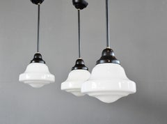 Art Deco Acorn Opaline Lights by Edison Circa 1930s