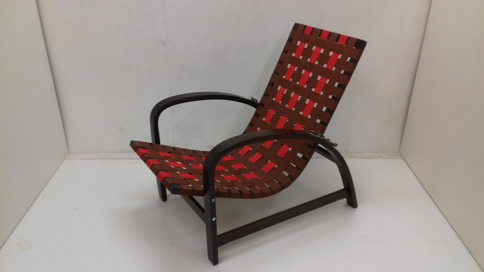 Fauteuil réglable Art Déco conçu par Jindřich Halabala:: 1935 en vente 5