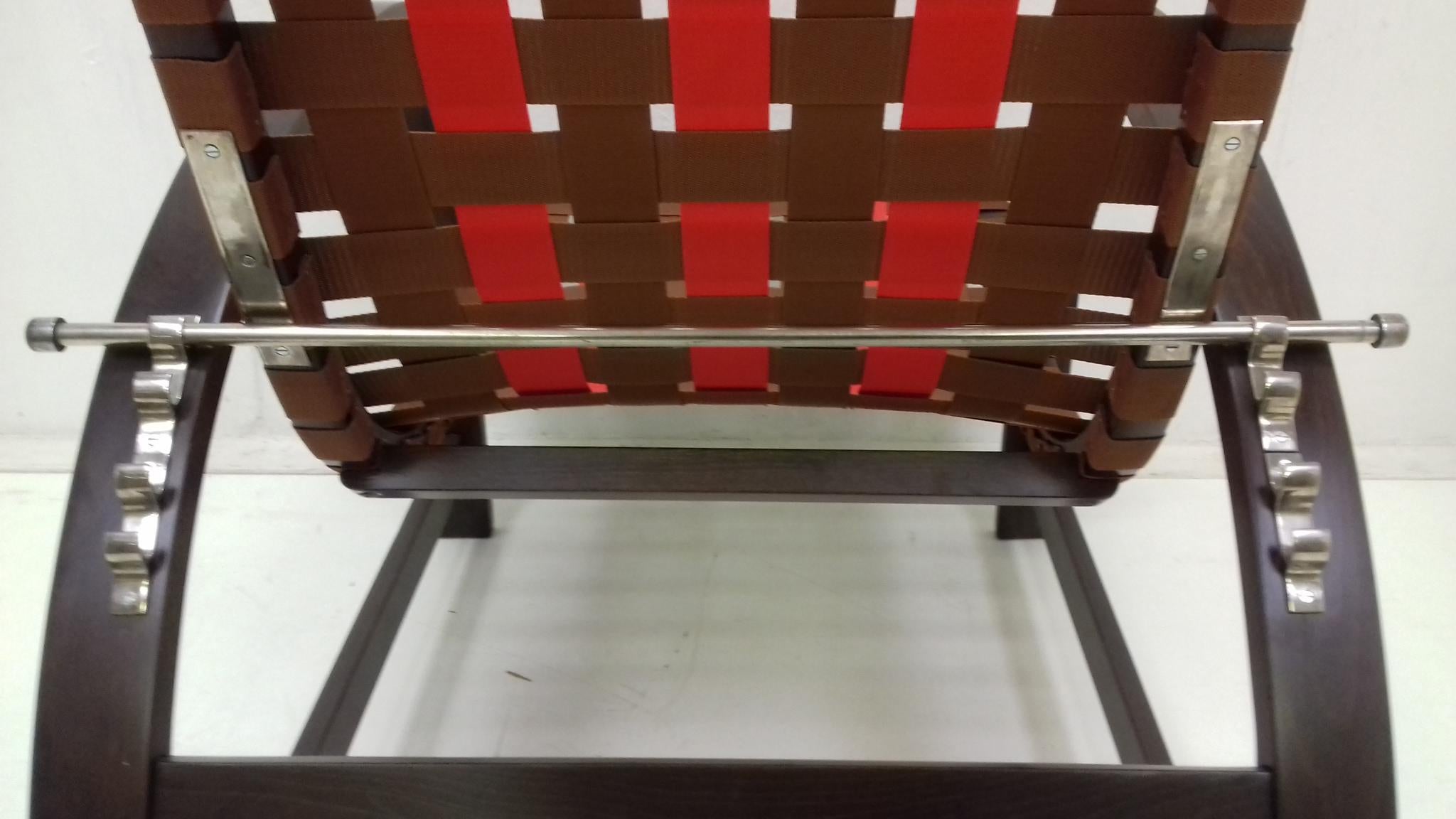Fauteuil réglable Art Déco conçu par Jindřich Halabala:: 1935 Bon état - En vente à Praha, CZ