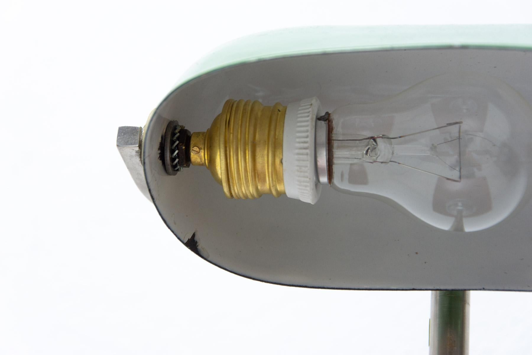Art Deco Adjustable Banker Lamp, 1930s, Bohemia 1
