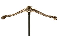 Art Deco Adjustable Brass and Steel Display Clothes Stand