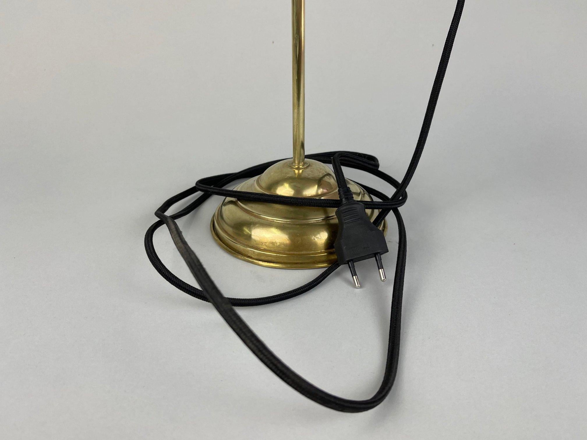 Art Deco Adjustable Brass Bankers Table Lamp, 1920's 6