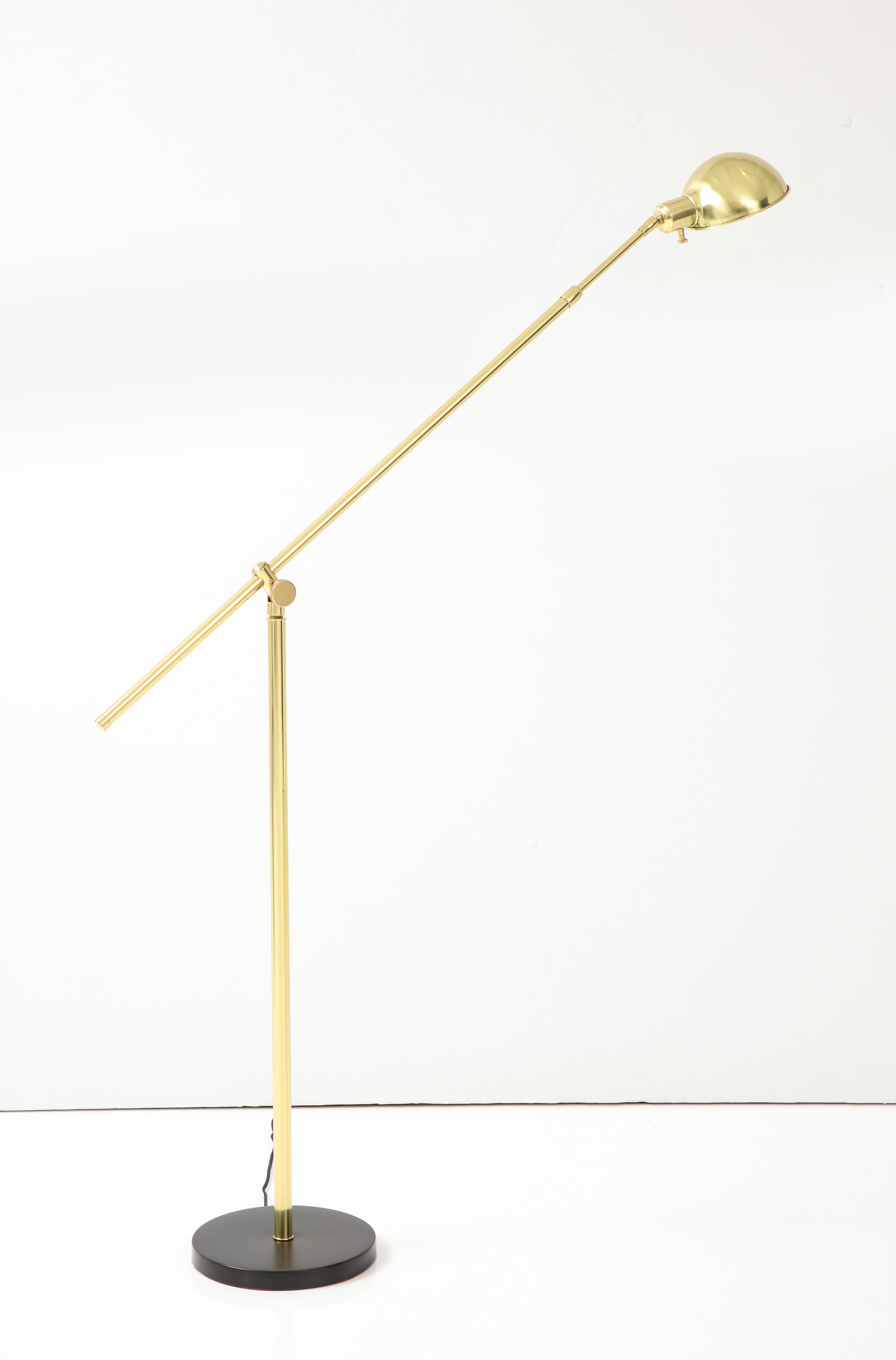 Florian Schulz Adjustable Brass Floor Lamp For Sale 4