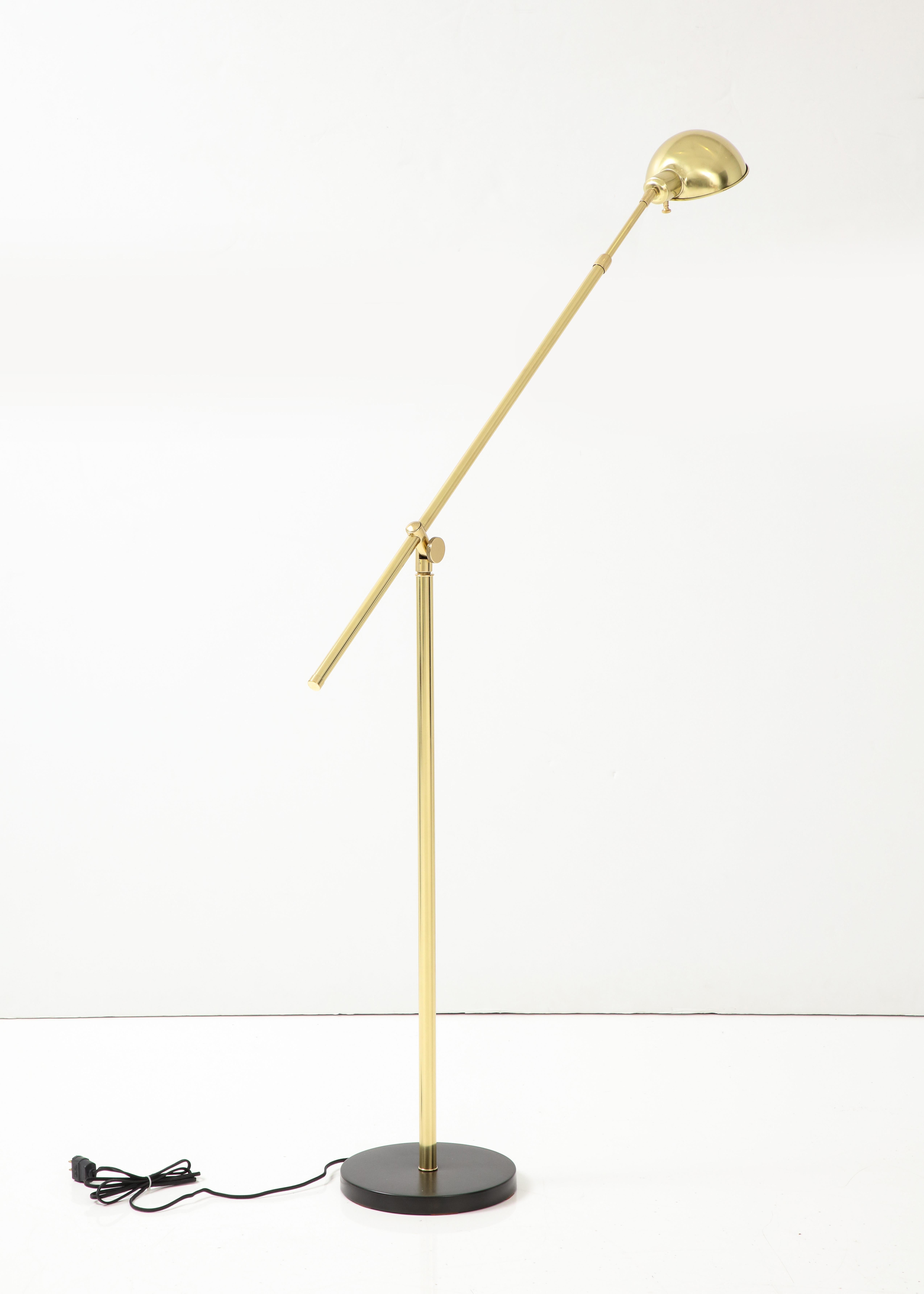 Florian Schulz Adjustable Brass Floor Lamp For Sale 5